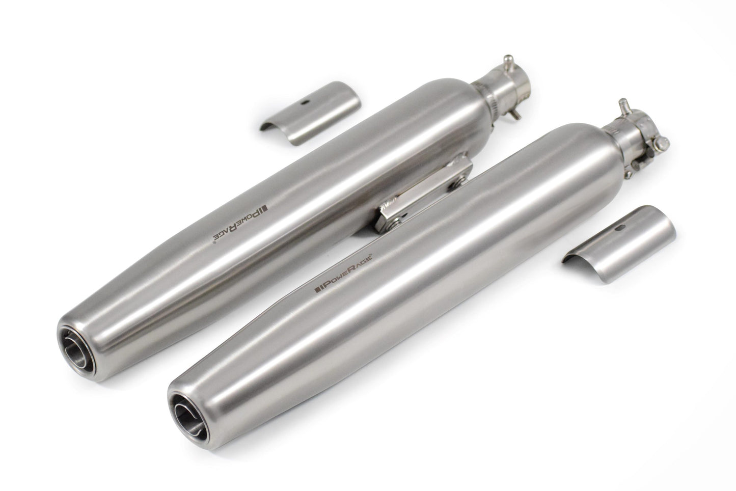 Slip-Ons Exhaust for RE Super Meteor 650 Brushed Steel Finish