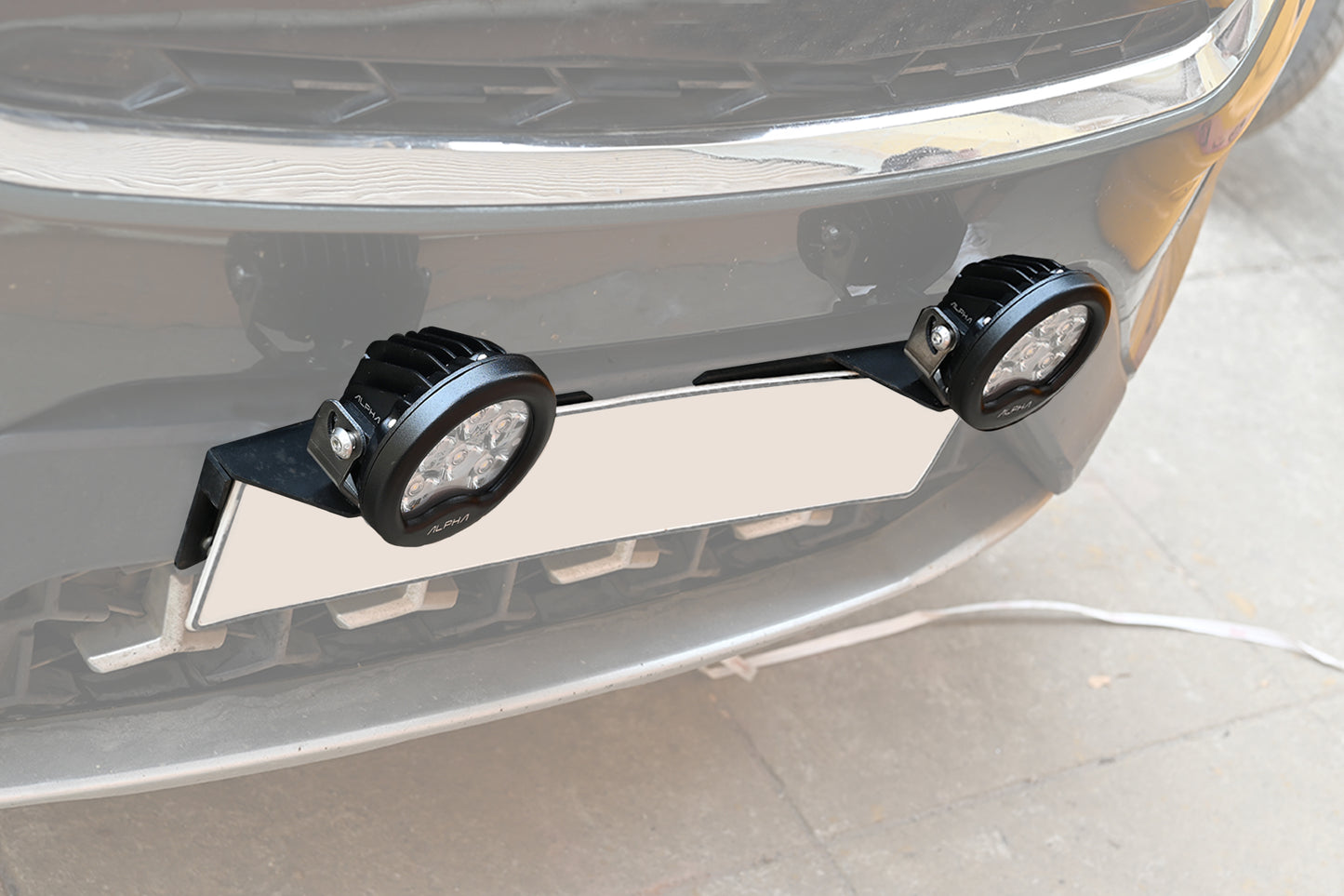 4 wheeler Number Plate Clamp for 2 Lights