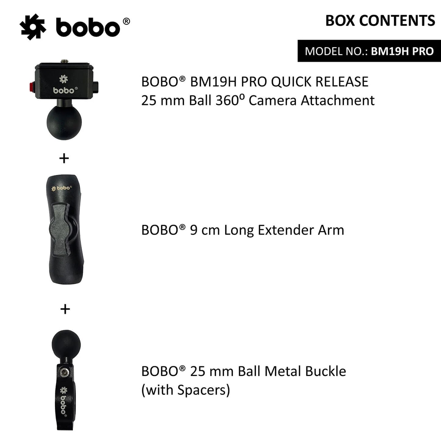 BOBO BM19H PRO – 360 Degree Camera Mount