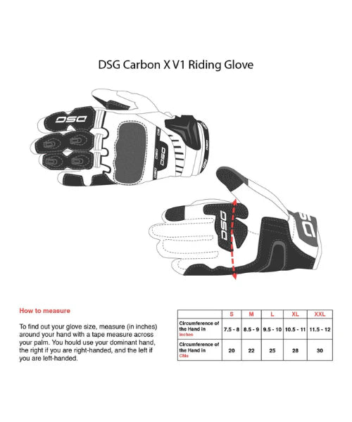 DSG Carbon X V1 Riding Glove