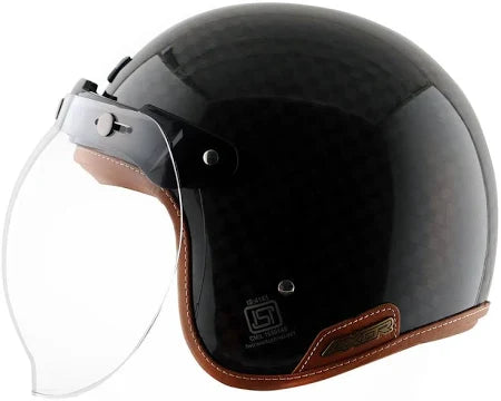 Axor Jet Carbon Big Checks helmet with bubble visor