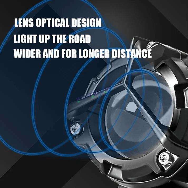 LIUHJG LIU HJG Mercedes Y Lens Foglight with Dimmer Controller Wiring Harness Kit Ultra Wide Dual Intensity LED Driving Fog Lights White/Yellow (2*45W = 90W Total) Universal For All Cars & Bikes with Brightness Controller Switch
