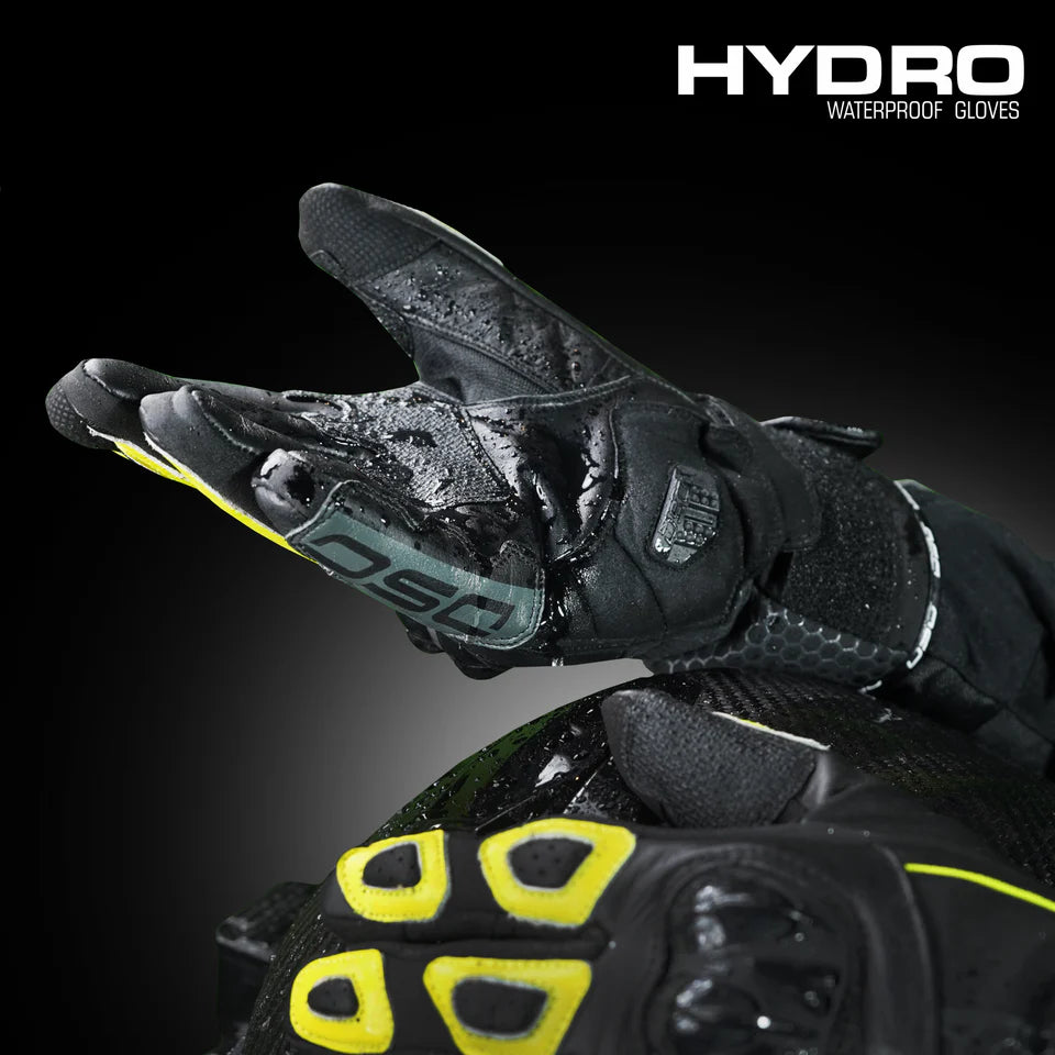 DSG Hydro V2 Riding Glove Black Yellow Fluo