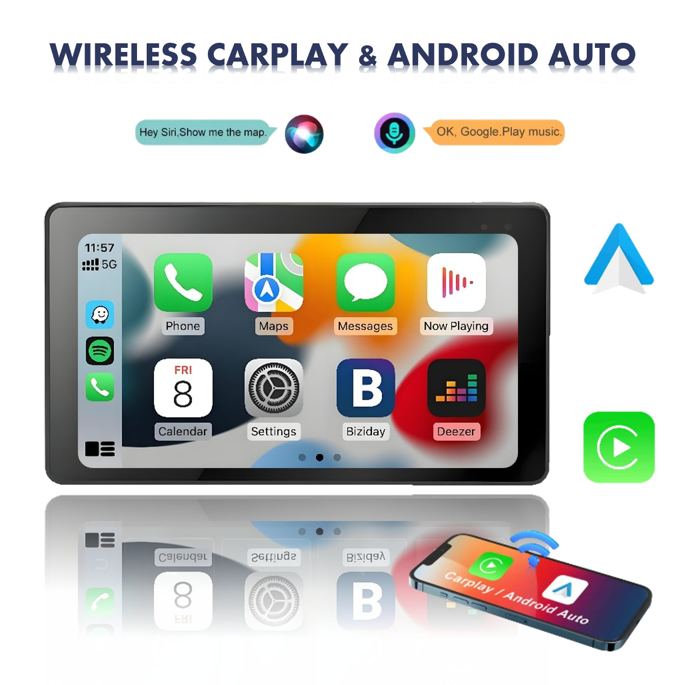 S5 PRO BMW(GS750 - 1300) Only Motorcycle Navigation System with Wireless AA/Carplay