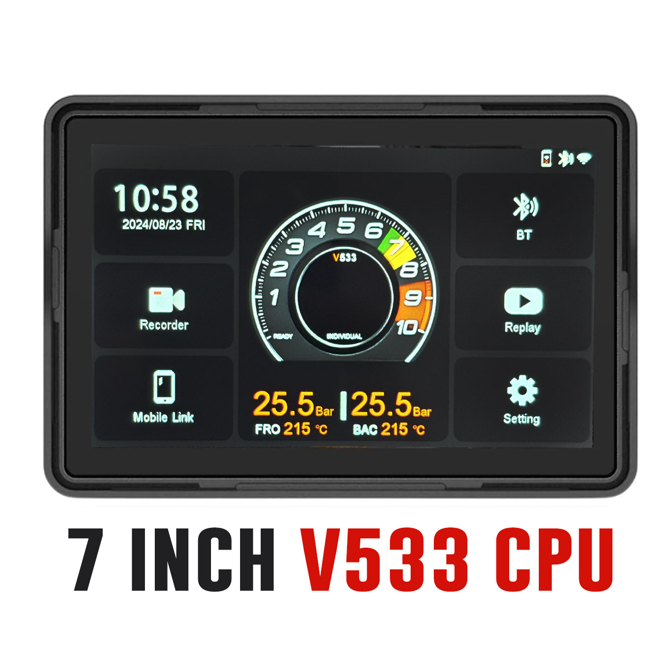 Universal - LBC S722 v533 CPU Wireless Navigation 7" Touch Screen GPS Camera Remote and TPMS