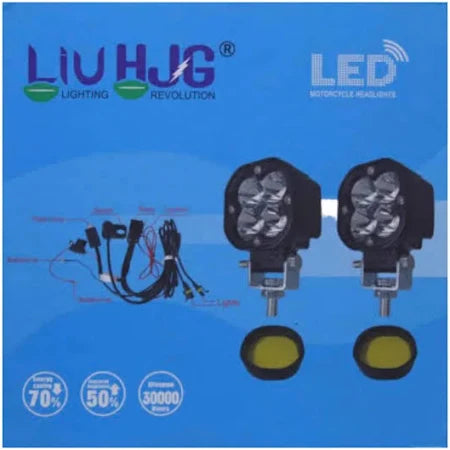 LIU HJG 4 LED Minicree 40W With wiring harness & Switch ( pair)