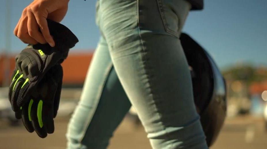 LS2 KUBRA MAN RIDING GLOVES ANTHRACITE HIV YELLOW