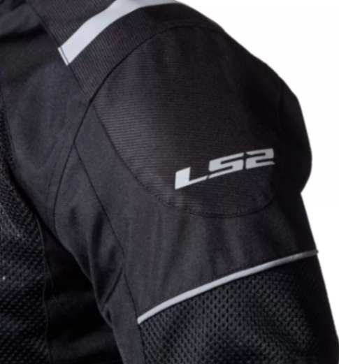 LS2 TIDE MEN BLACK REFLECTOR JACKET L2