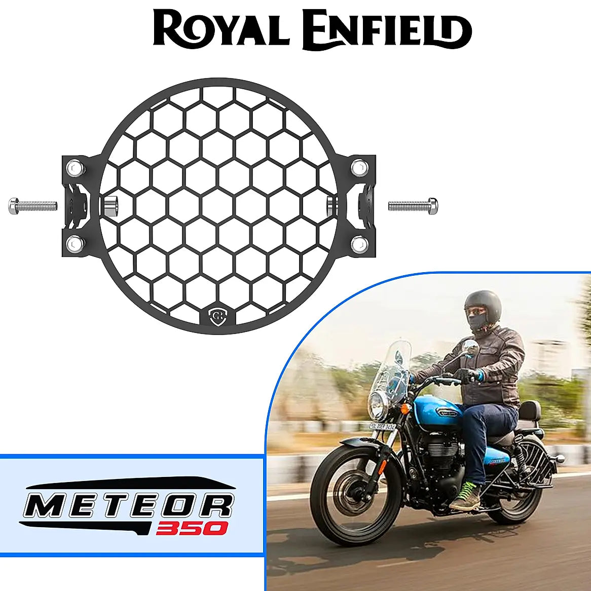 Headlight Grill for Royal Enfield Meteor 350 - Black