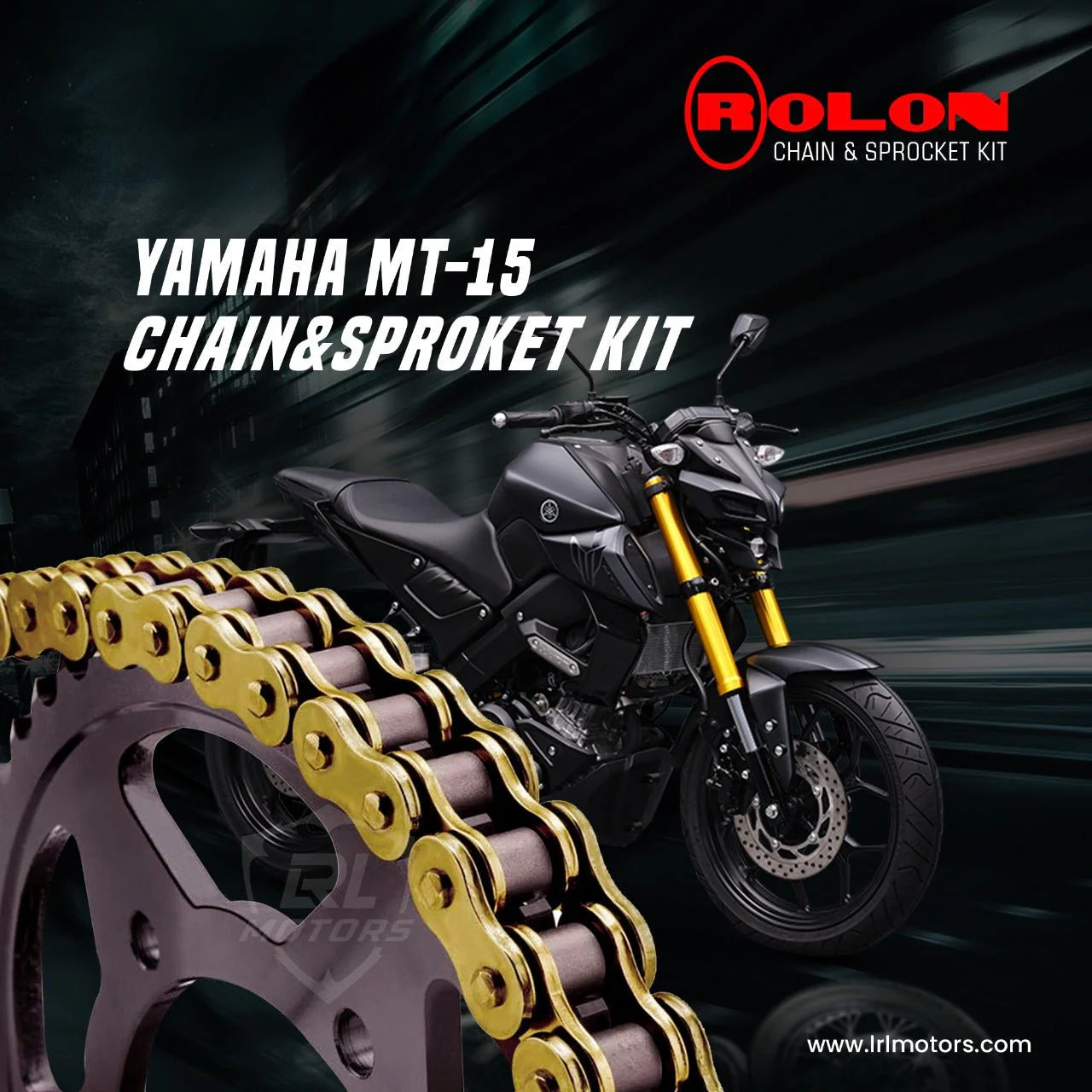Yamaha MT15 Rolon Brass chain & Sprocket Kit