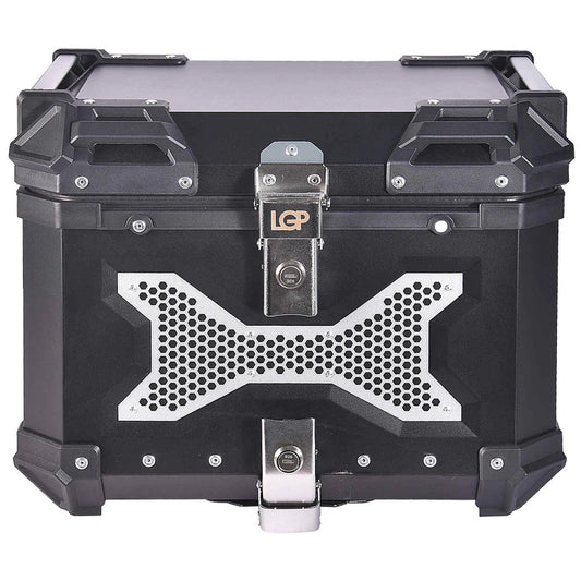LGP Motorcycle Top Box 45L Black Type X Luggage Box with Backrest