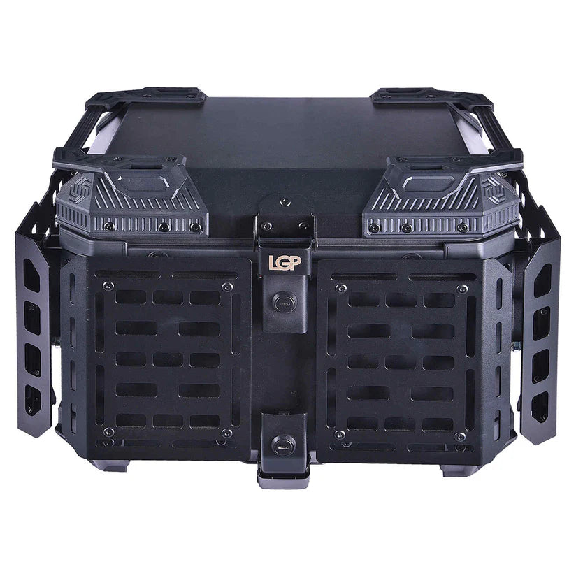LGP TOP BOX 45L BLACK ARMOURED WITH BACKREST