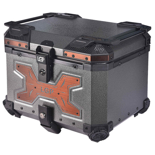 LGP TOP BOX 45L GRAY WRINKLES COPPER W/REST