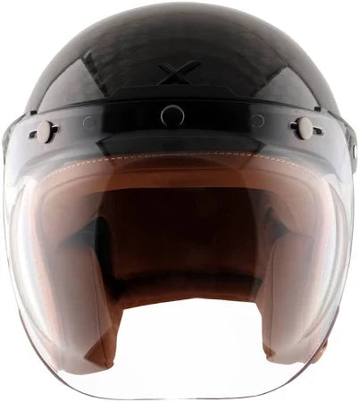 Axor Jet Carbon Big Checks helmet with bubble visor