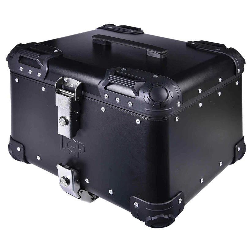 LGP TOP BOX 45L BLACK ROUND CORNER WITH BACKREST
