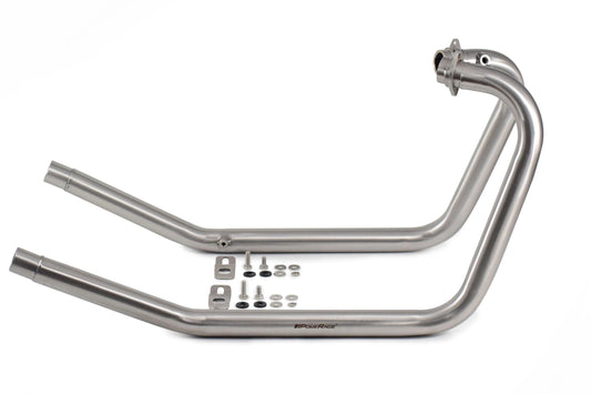 Performance Headers for RE 650 Twins Brushed Steel Finish
