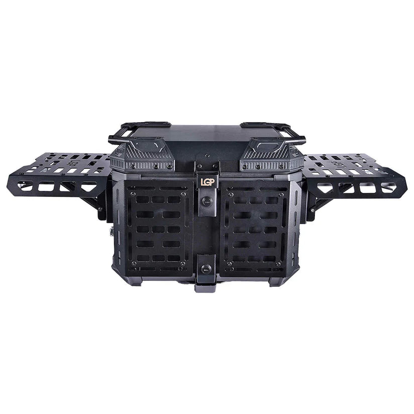 LGP TOP BOX 45L BLACK ARMOURED WITH BACKREST