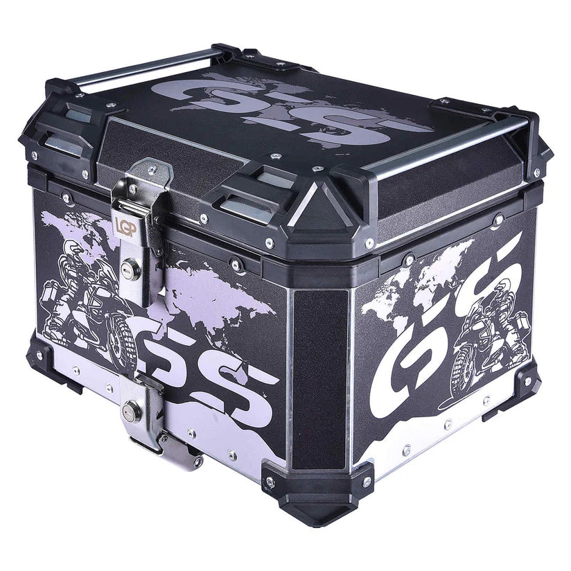LGP TOP BOX 45L BLACK GS WITH BACKREST