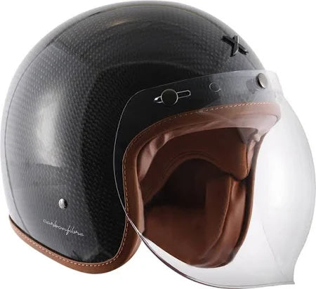 Axor Jet Carbon Small Checks helmet with Bubble Visor