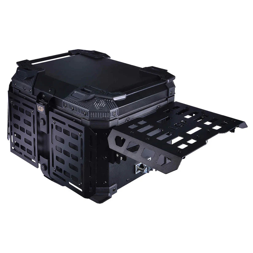 LGP TOP BOX 45L BLACK ARMOURED WITH BACKREST