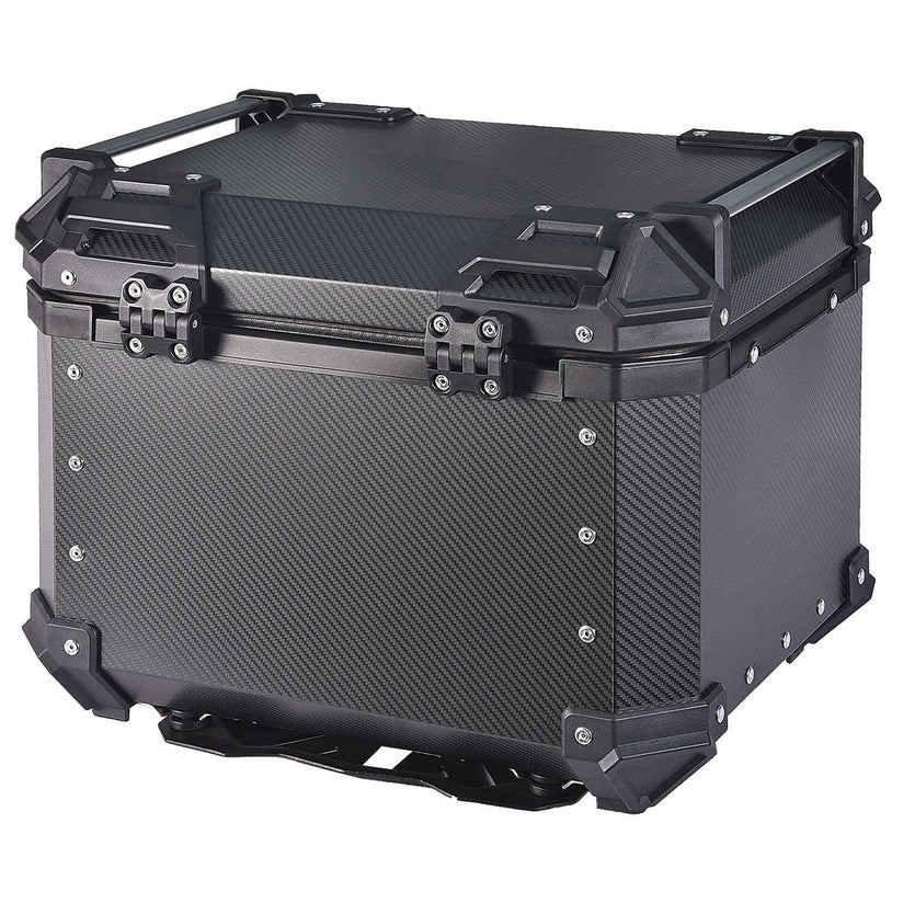 LGP Motorcycle Top Box 45L Carbon Finish Luggage Box with Backrest