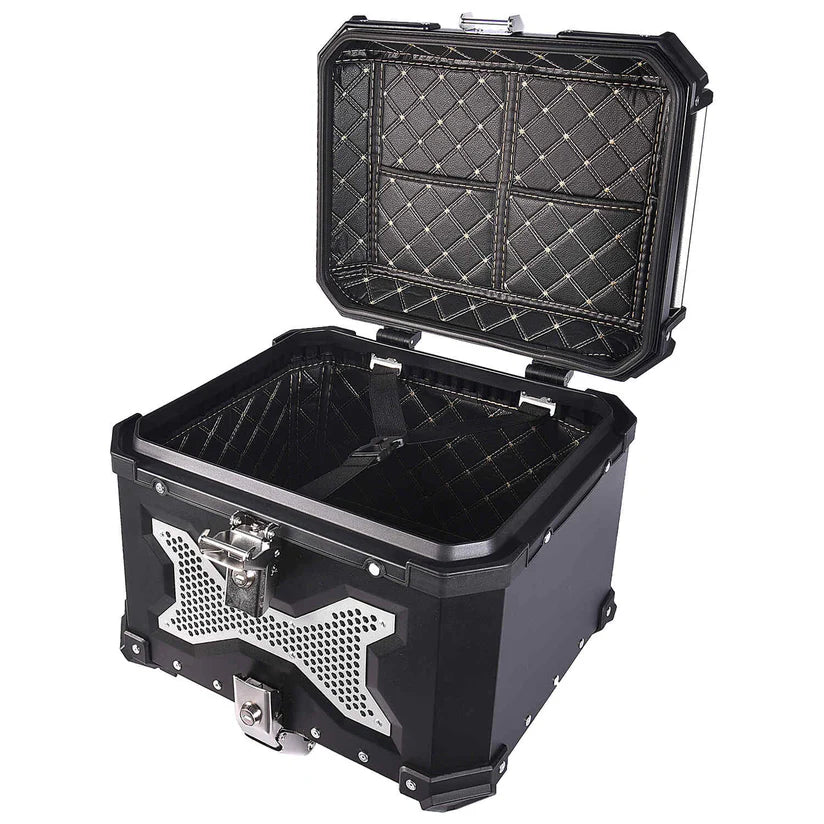LGP Motorcycle Top Box 45L Black Type X Luggage Box with Backrest