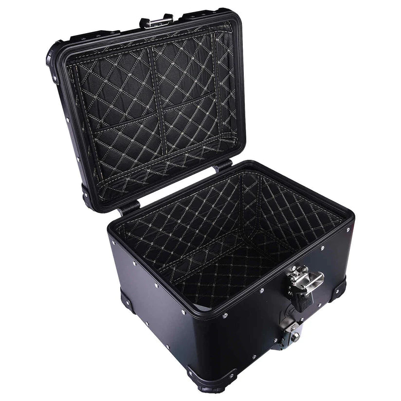 LGP TOP BOX 45L BLACK ROUND CORNER WITH BACKREST