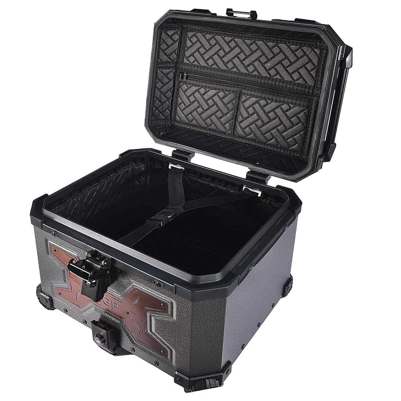 LGP TOP BOX 45L GRAY WRINKLES COPPER W/REST