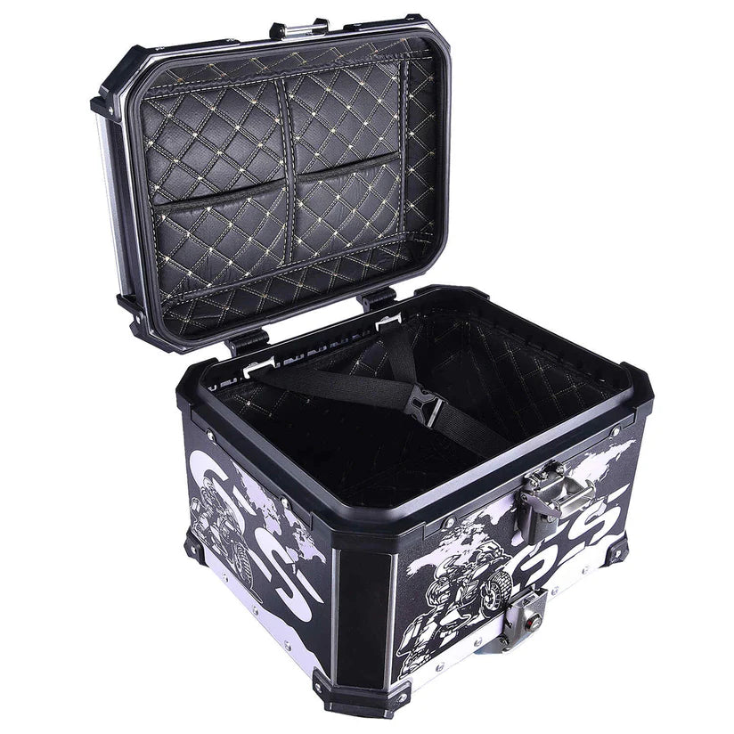 LGP TOP BOX 45L BLACK GS WITH BACKREST