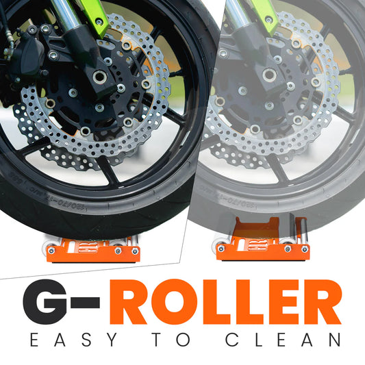 Medium Groller - Paddock Stand Replacement - Orange - (Bike Wt upto : 220 kgs)