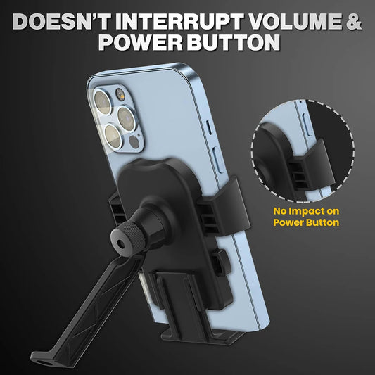 Cool Grip B2 Bike Mirror Mount Mobile Holder - One Click Locking - Black