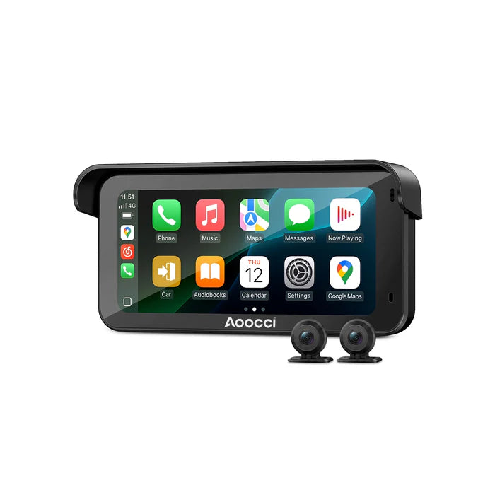 AOOCCI  C6 Pro All-in-One Motorcycle Dash Cam with GPS & Anti-Theft