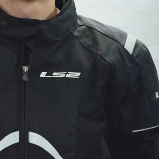 LS2 TIDE MEN BLACK REFLECTOR JACKET L2