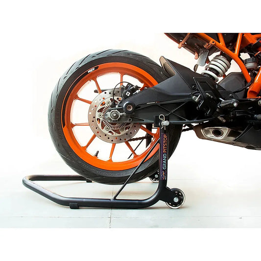 Dismantable Standard Rear Paddock Stand without Skate Wheels - Green - (Bike Wt upto: 250 kgs)