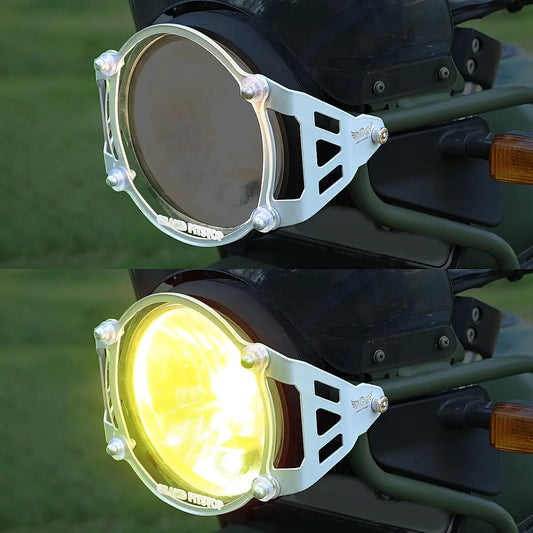 Headlight Guard For Royal Enfield Himalayan - BS4-BS6 Model (2019-2021) - Silver
