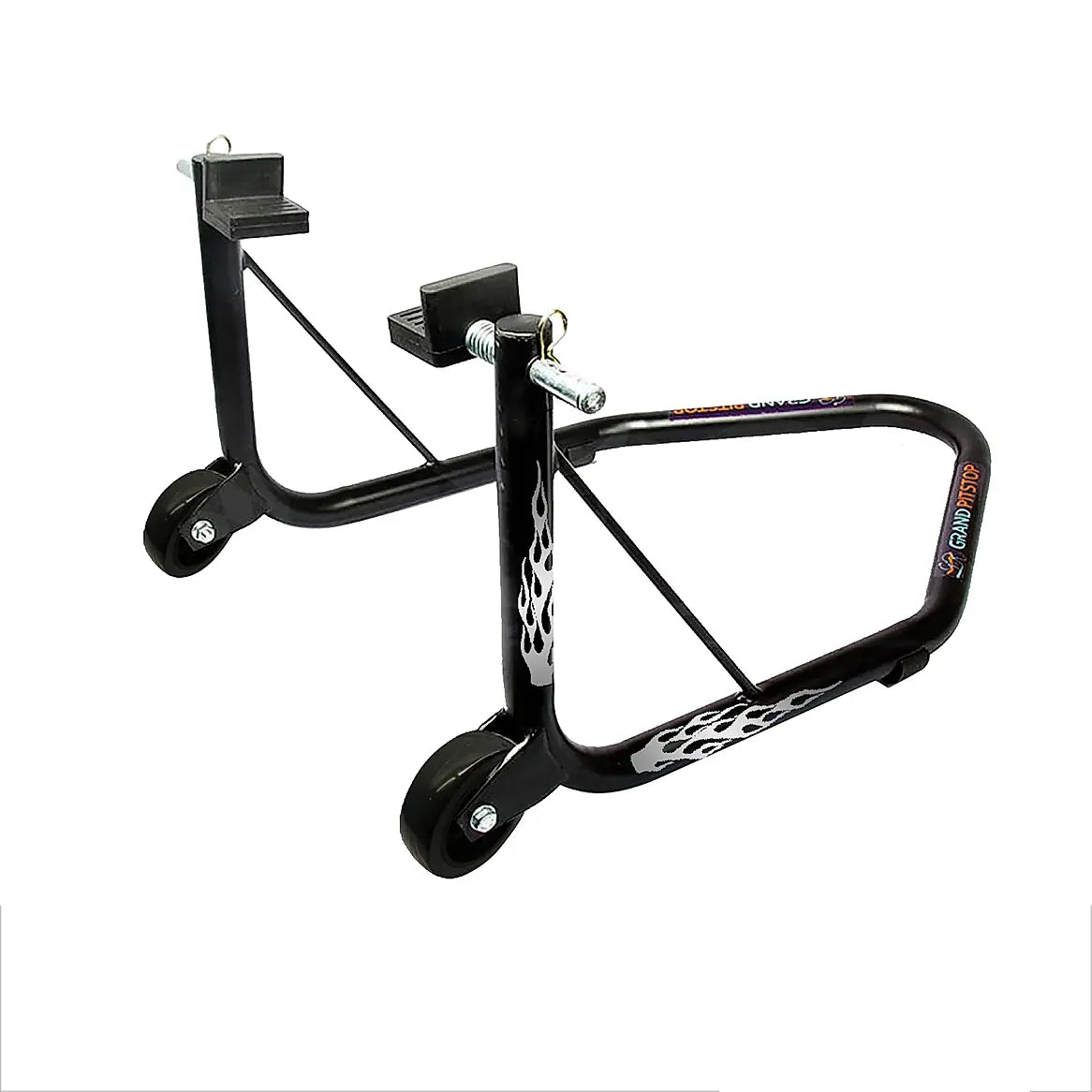 Non-Dismantable Classic Rear Paddock Stand without Skate Wheels - Black - (Bike Wt upto: 350 kgs)