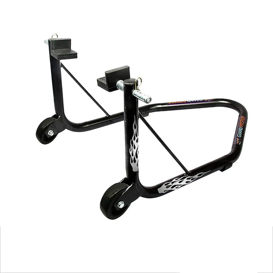 Non-Dismantable Classic Rear Paddock Stand without Skate Wheels - Black - (Bike Wt upto: 350 kgs)