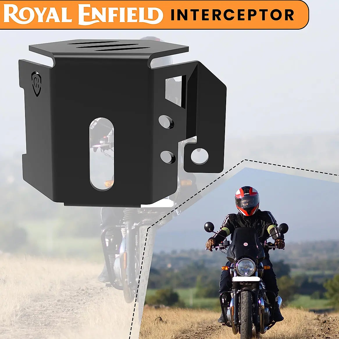 REAR BRAKE FLUID CAP - Black for Royal Enfield - INTERCEPTOR