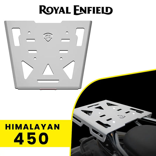 GRAND PITSTOP Top Rack Plate for Royal Enfield Himalayan 450 - Silver