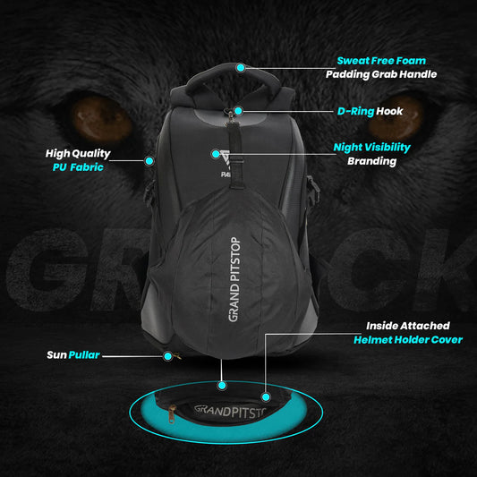 GR Pack Anti Theft Backpack for Bikers (Matte)
