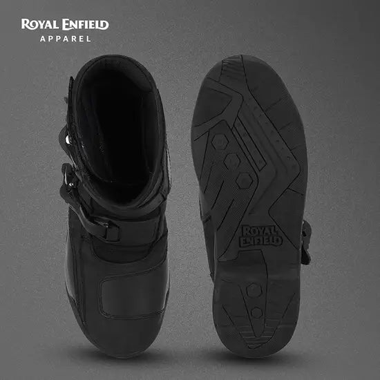 ROYAL ENFIELD WANDERER WATERPROOF RIDING BOOT - BLACK