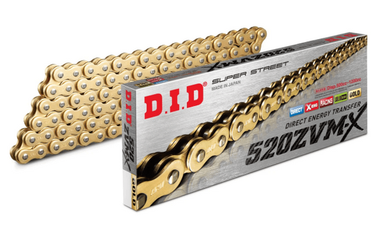 DID Chain 520 Pitch X 118 Links (Zvmx) – 520ZVMX-118ZB/ 520ZVMXG-118ZB