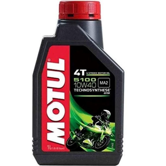 Motul 5100 4T Technosynthese 10W40 1L Semi Synthetic Engine Oil for Bike