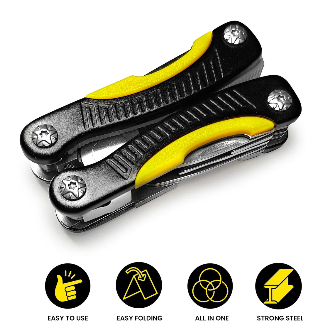 Premium Stainless Steel Multipurpose Plier - Black + Yellow