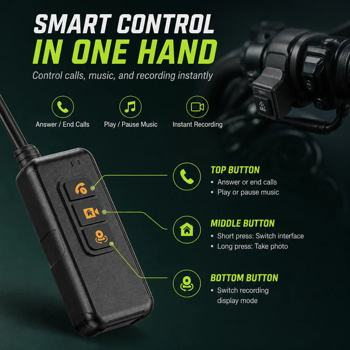 AOOCCI  C6 Pro All-in-One Motorcycle Dash Cam with GPS & Anti-Theft