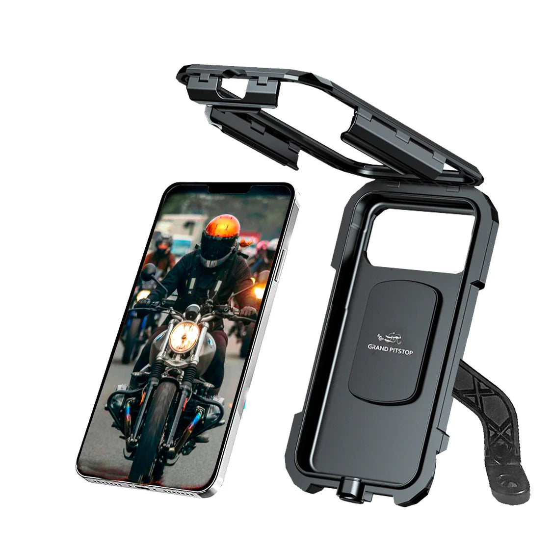 Waterproof Mobile Holder Mirror Mount - Black