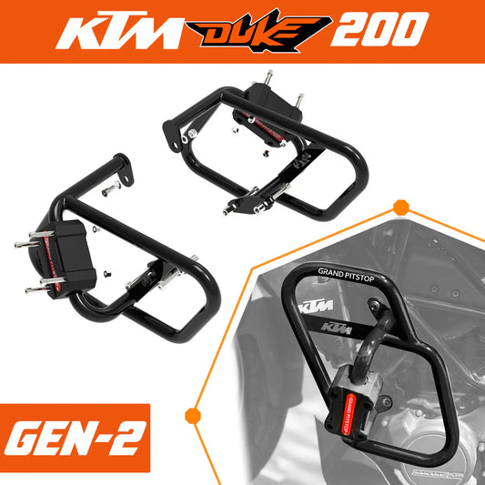 CRASH GUARD (PAIR) - Black for KTM DUKE 200 Gen 2
