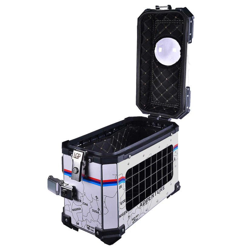 LGP PANNIER BOX 38L WHITE MAP LINE FOR PET