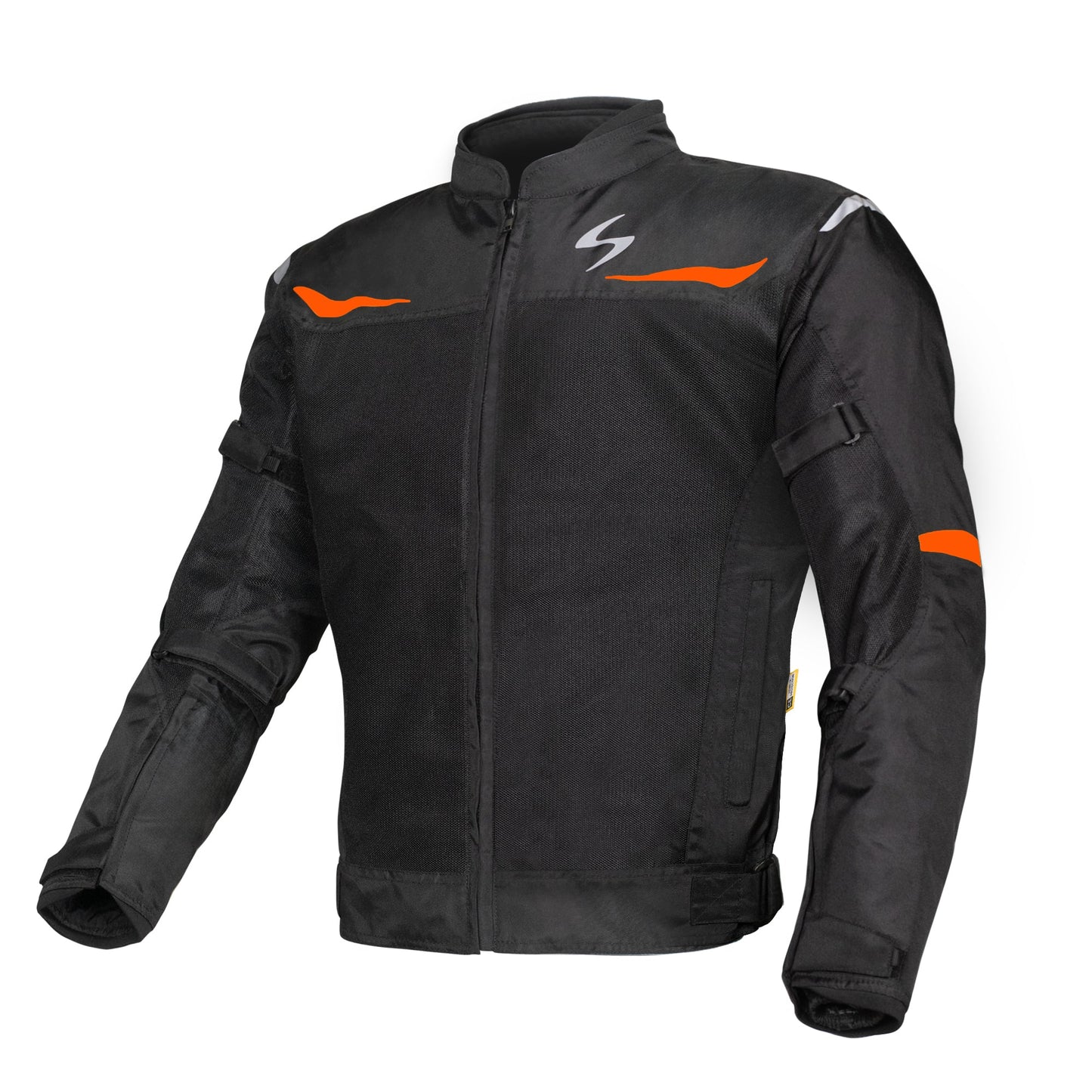 Scala Blaze Riding Jacket - Black and Orange