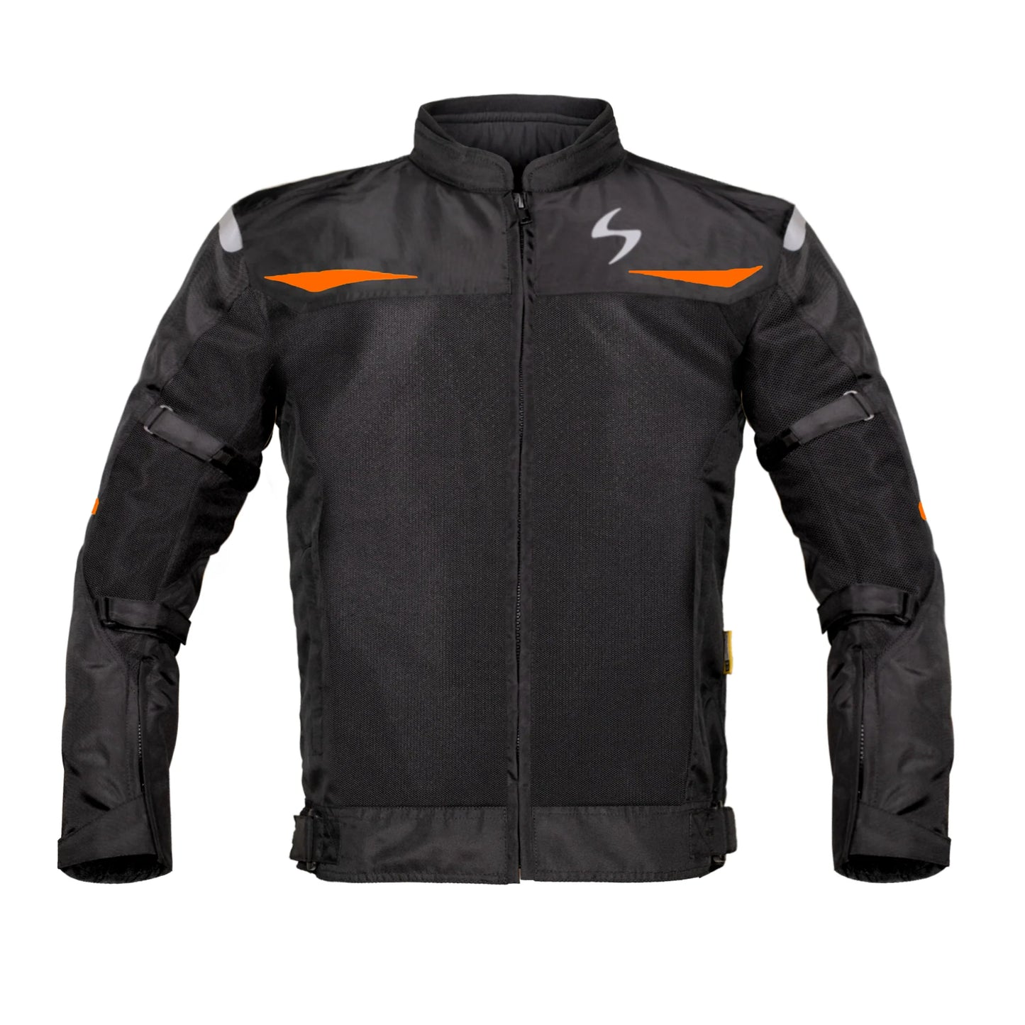 Scala Blaze Riding Jacket - Black and Orange